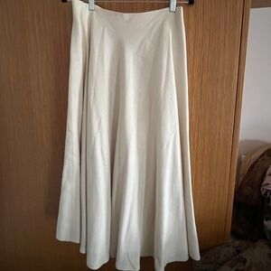 The Row Ivory 100% Silk Full Skirt, Sz. 8